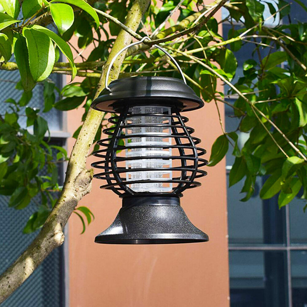 Solar Powered Outdoor Mosquito Fly Bug Insect Zapper Killer Trap UV Lamp Light - Image 2