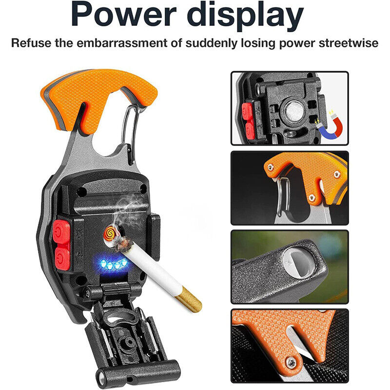 MIni COB Keychain Work Light Flashlights Bottle Opener Lighter Survival Sentry - Image 6