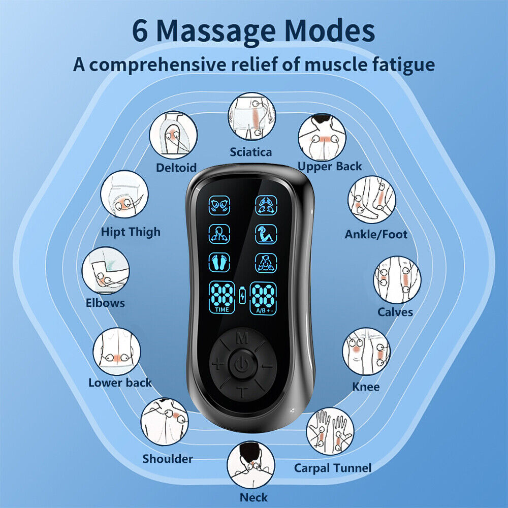 Tens Unit Rechargeable Muscle Stimulator Massager Pain Relief Dual Channel EMS - Image 2